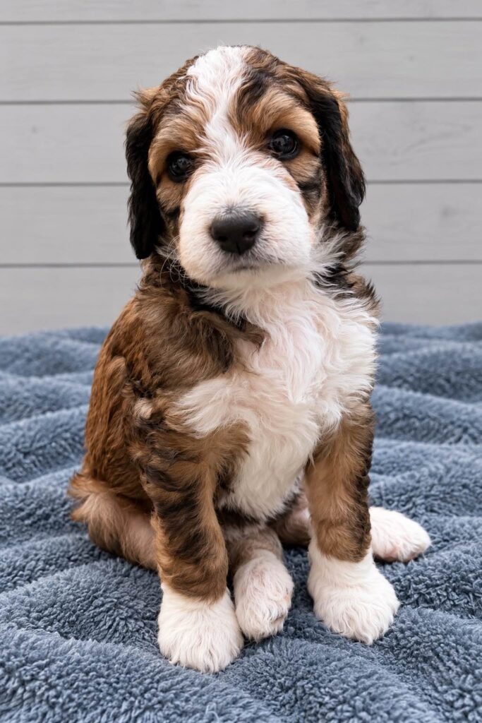Aurora, a Bernedoodle puppy from the Written in the Stars litter