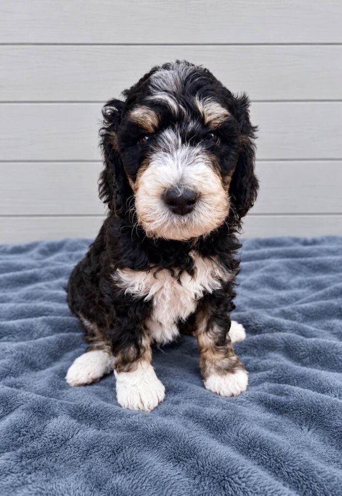 Titan, a Bernedoodle puppy from the Written in the Stars litter at M&M Doodles